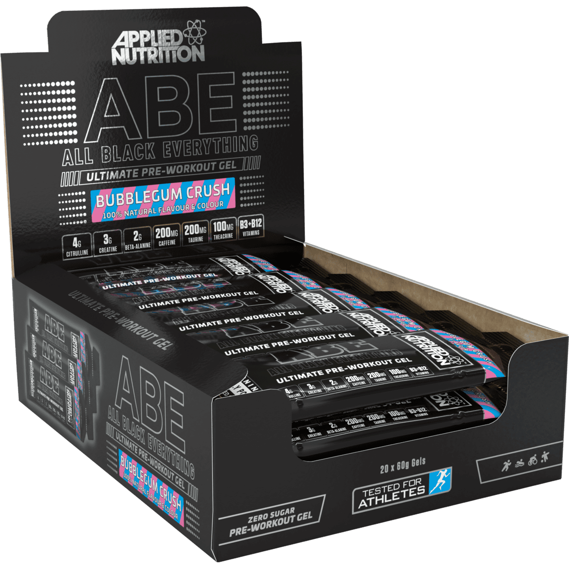 Applied Nutrition ABE Ultimate Pre Workout Gel Box of 20 Pieces Bubblegum
